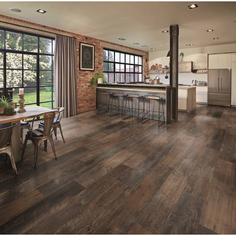 Karndean Korlok Select 56 in. x 9 in. Luxury Vinyl Tile - Salvaged Barnwood