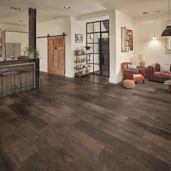 Karndean Korlok Select 56 in. x 9 in. Luxury Vinyl Tile - Salvaged Barnwood Installed