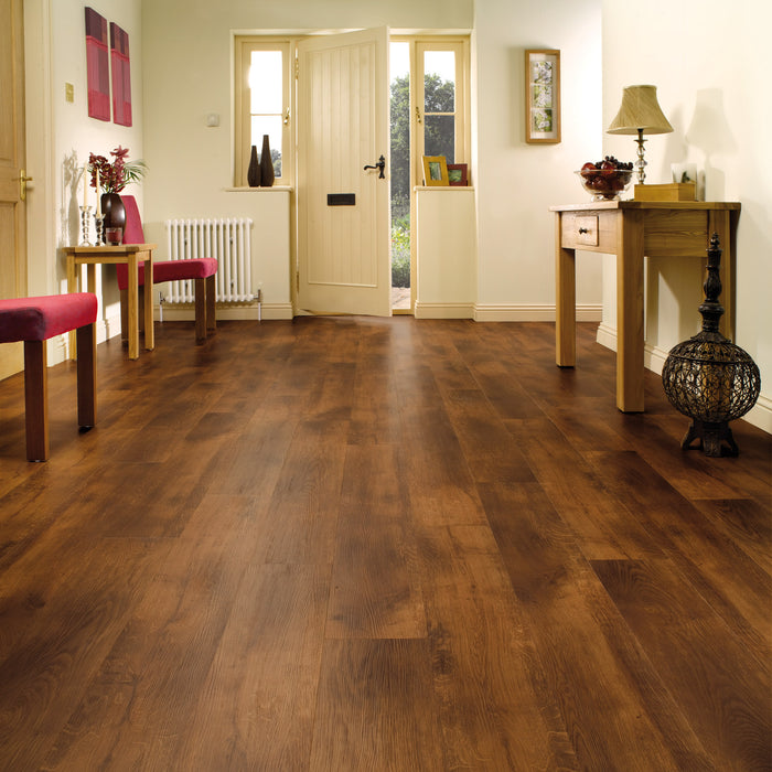 Karndean - Van Gogh Rigid Core 7 in. x 48 in. - SCB70 Smoked Oak Installed