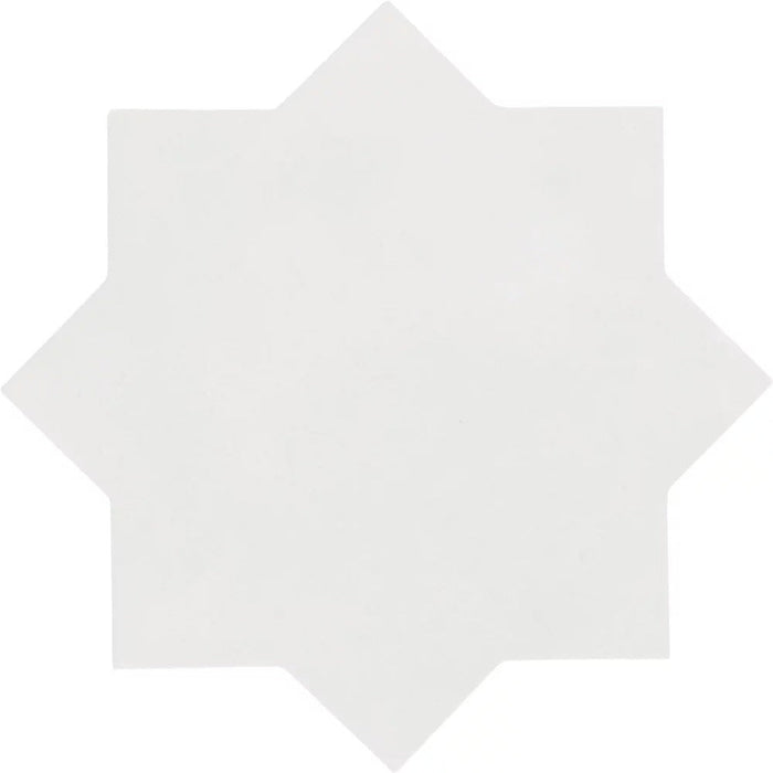 Equipe - Kasbah 6 1/" x 6 1/2" Matte Porcelain Tile - Star - Bone