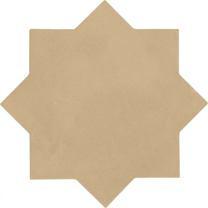 Equipe - Kasbah 6 1/" x 6 1/2" Matte Porcelain Tile - Star - Fawn