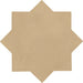 Equipe - Kasbah 6 1/" x 6 1/2" Matte Porcelain Tile - Star - Fawn