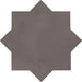 Equipe - Kasbah 6 1/" x 6 1/2" Matte Porcelain Tile - Star - Mud