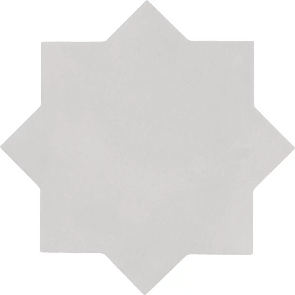 Equipe - Kasbah 6 1/" x 6 1/2" Matte Porcelain Tile - Star - Smoke