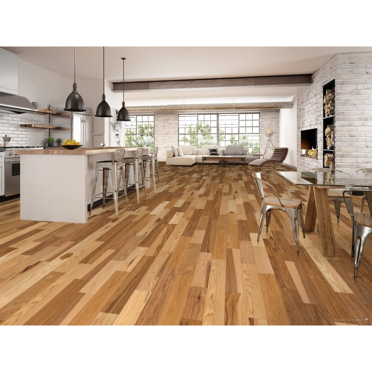 Lauzon - Ambiance Emira 5 3/16&quot; Engineered Nextstep Hardwood - Hickory Natural Installed