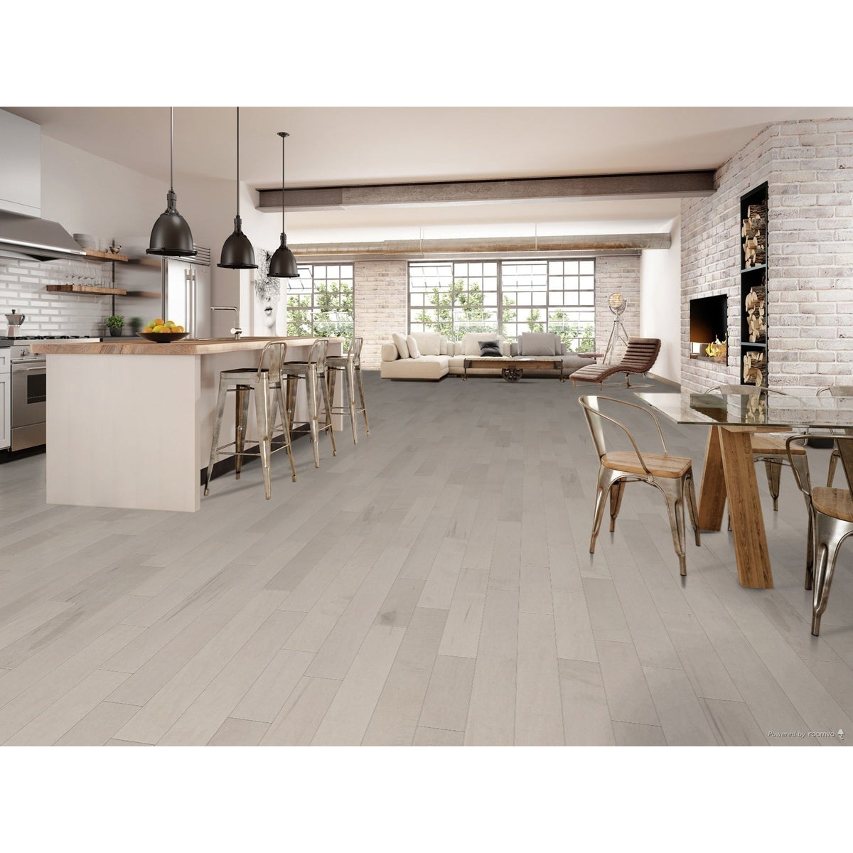 Lauzon - Ambiance Tempo 5 3/16&quot; Nextstep Engineered Hardwood - Hard Maple Capriccio Room Scene