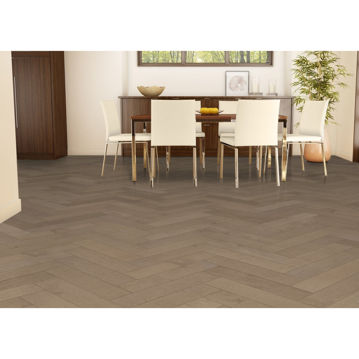 Lauzon - Ambiance Tempo 5 3/16&quot; Nextstep Herringbone Engineered Hardwood - Hard Maple Arabesque Installed