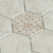 Lungarno Ceramics - Artisan Glass 1.5 in. Hexagon Mosaic - Travertine Close