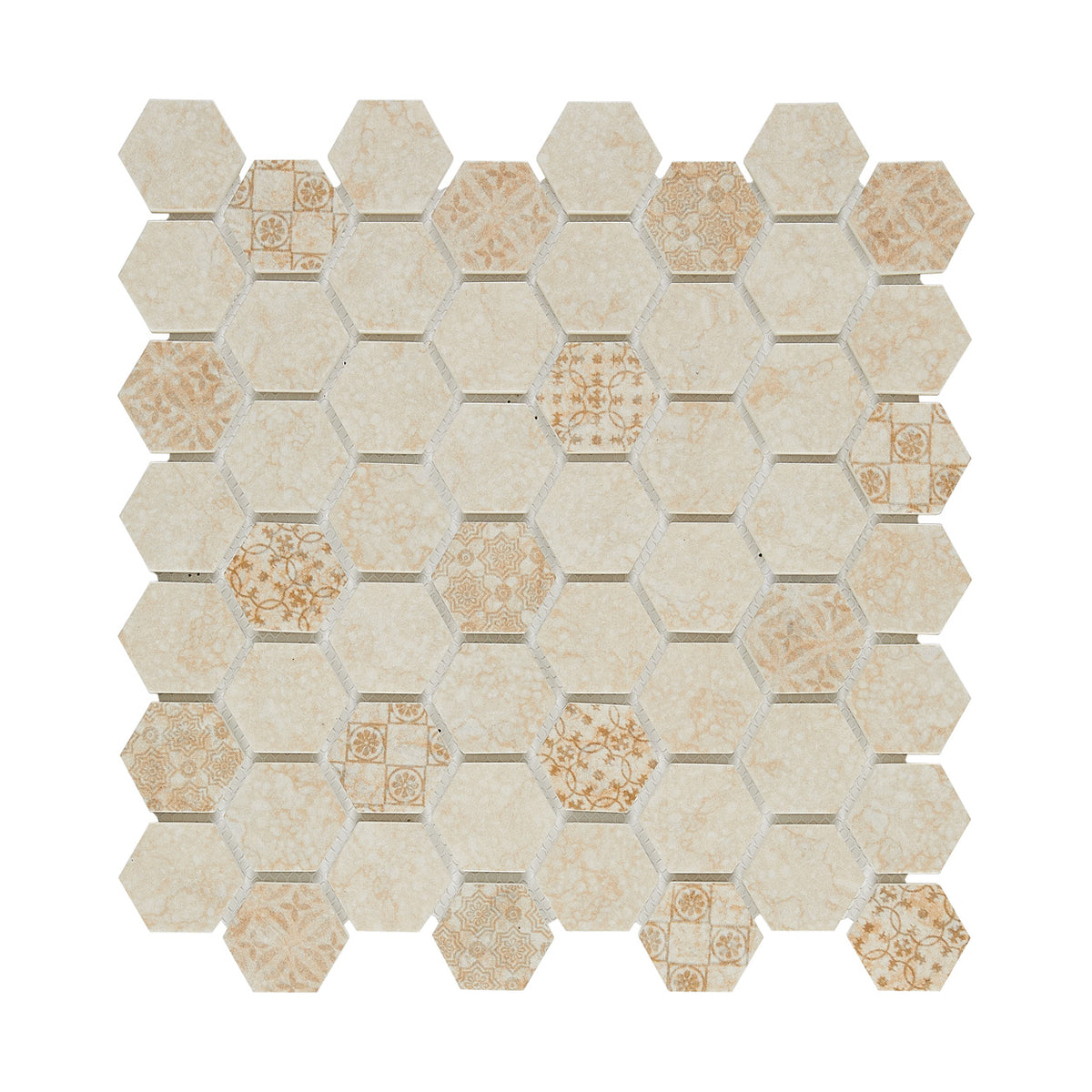 Lungarno Ceramics - Artisan Glass 1.5 in. Hexagon Mosaic