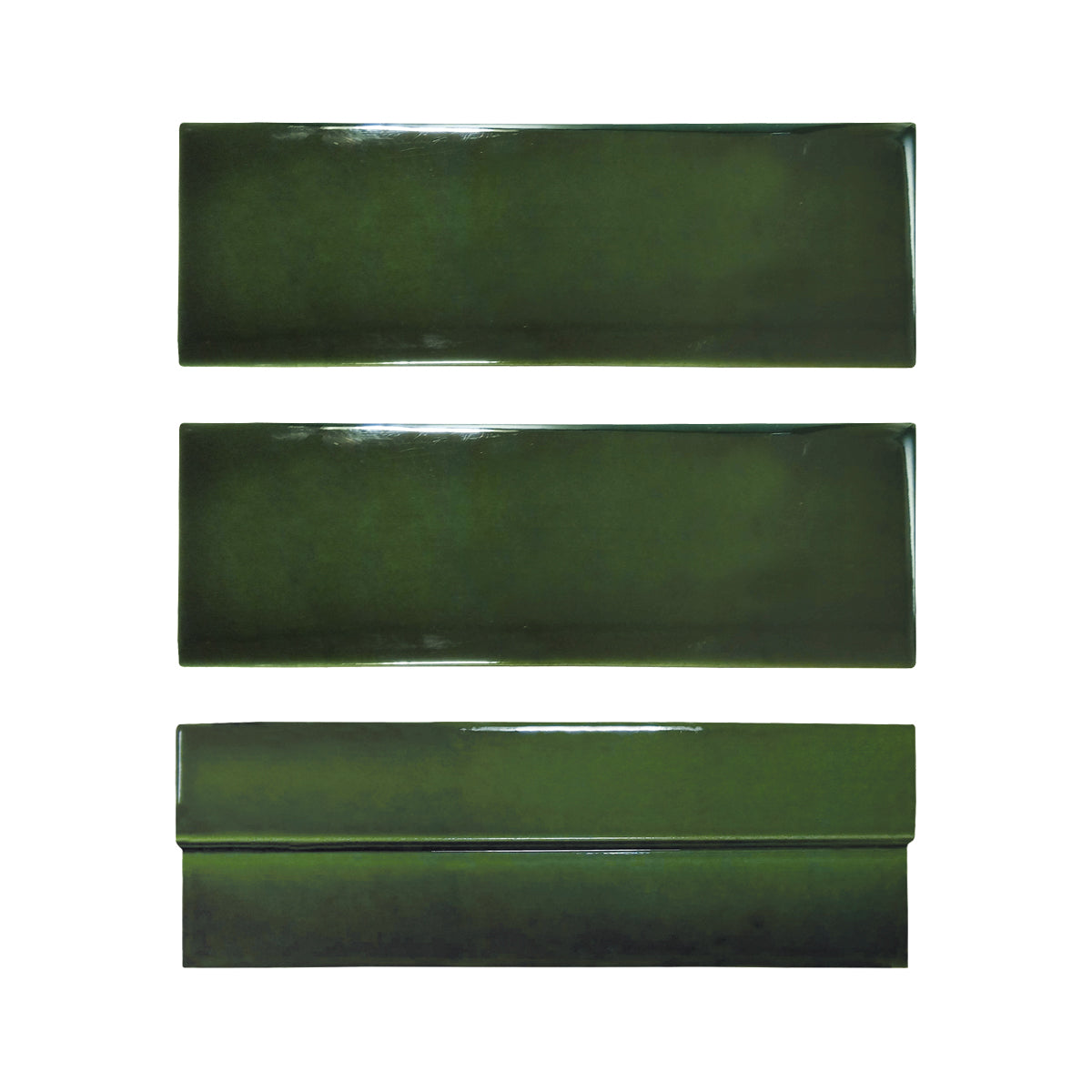 Lungarno Ceramics - Casablanca 2" x 6" Wall Tile - Emerald