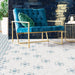 Lungarno Ceramics - Casablanca - Ocean Blue Hex Deco Room Scene