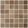See Lungarno Ceramics - Disk 2 in. x 2 in. Porcelain Mosaic - Brown