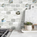 Lungarno Ceramics - Coastline 2 in. Glass Mosaic - Big Sur Installed