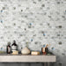Lungarno Ceramics - Coastline 2 in. Glass Mosaic - Big Sur Installed