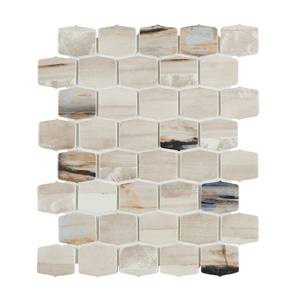 Lungarno Ceramics - Coastline 2 in. Glass Mosaic - La Jolla — Floorzz