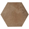 See Lungarno Ceramics - Disk 14 in. x 16 in. Porcelain Hexagon Tile - Brown