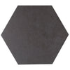 See Lungarno Ceramics - Disk 14 in. x 16 in. Porcelain Hexagon Tile - Anthracite