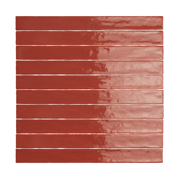 Lungarno - Linea 2 in. x 20 in. Ceramic Tile - Terracotta Glossy