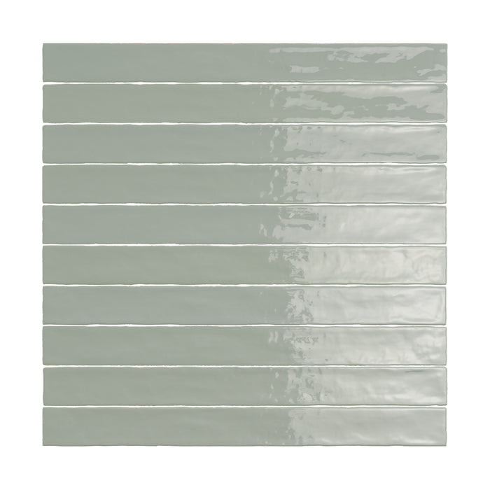 Lungarno - Linea 2 in. x 20 in. Ceramic Tile - Verde Menta Glossy