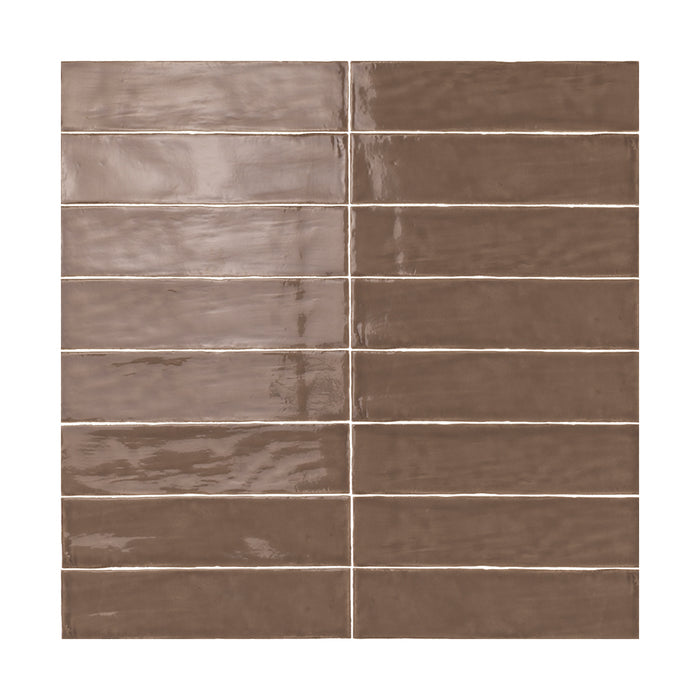 Lungarno - Linea 3 in. x 12 in. Ceramic Tile - Moka Glossy