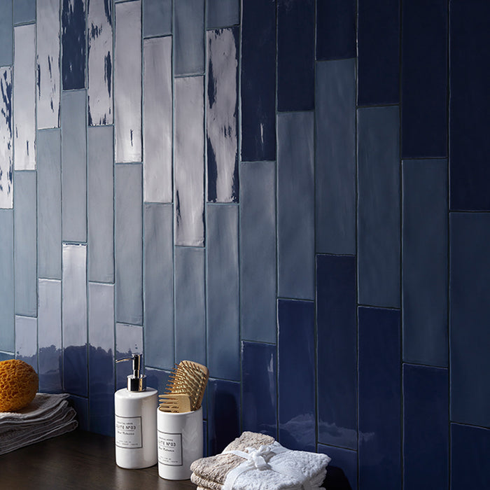 Lungarno - Linea 3 in. x 12 in. Ceramic Tile - Prussia Matte — Floorzz