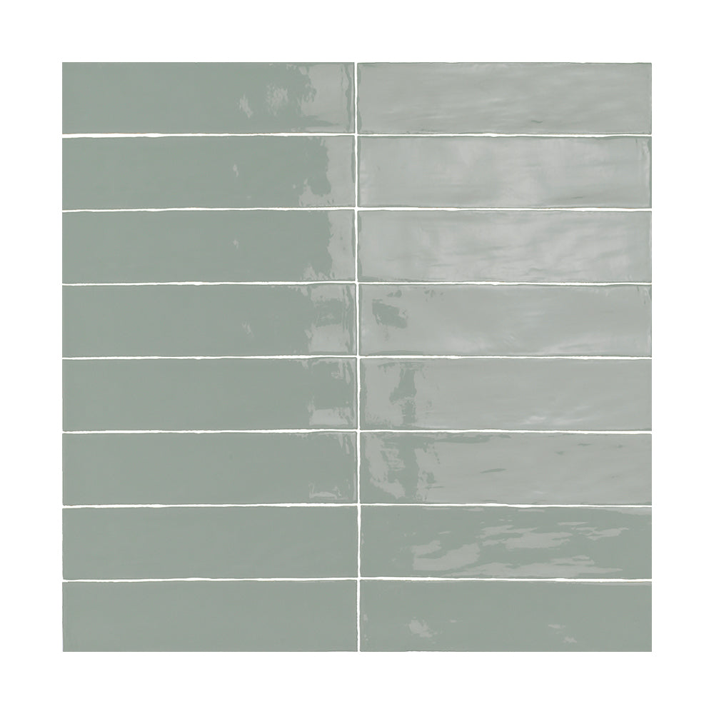 Lungarno - Linea 3 in. x 12 in. Ceramic Tile - Verde Menta Glossy