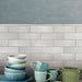 Lungarno Ceramics - Marrakesh 2.5" x 8" Wall Tile - Sidi Salt Installed