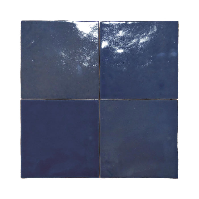 Lungarno Ceramics - Marrakesh 4" x 4" Wall Tile - Meknes Marine