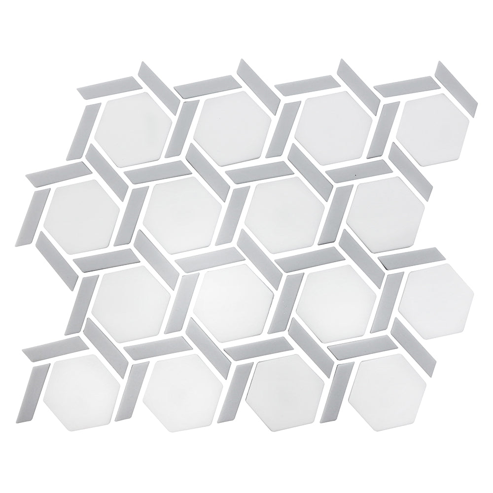 Lungarno - Northern Lights Hex Wheel Mosaic - Asteroid — Floorzz