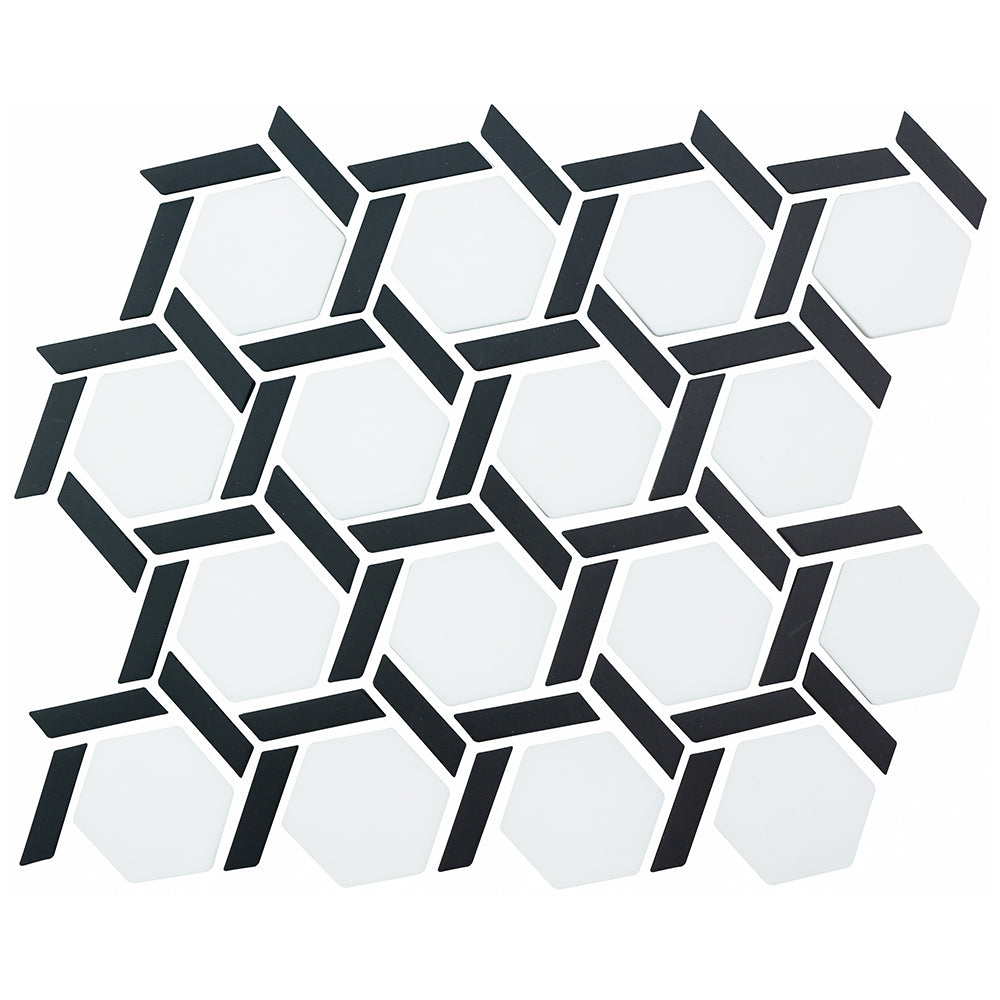 Lungarno - Northern Lights Hex Wheel Mosaic - Galaxy — Floorzz