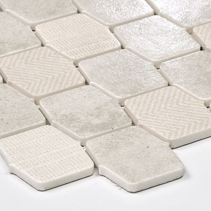 Lungarno - Organic Strands Lantern Mosaic - Ivory Close