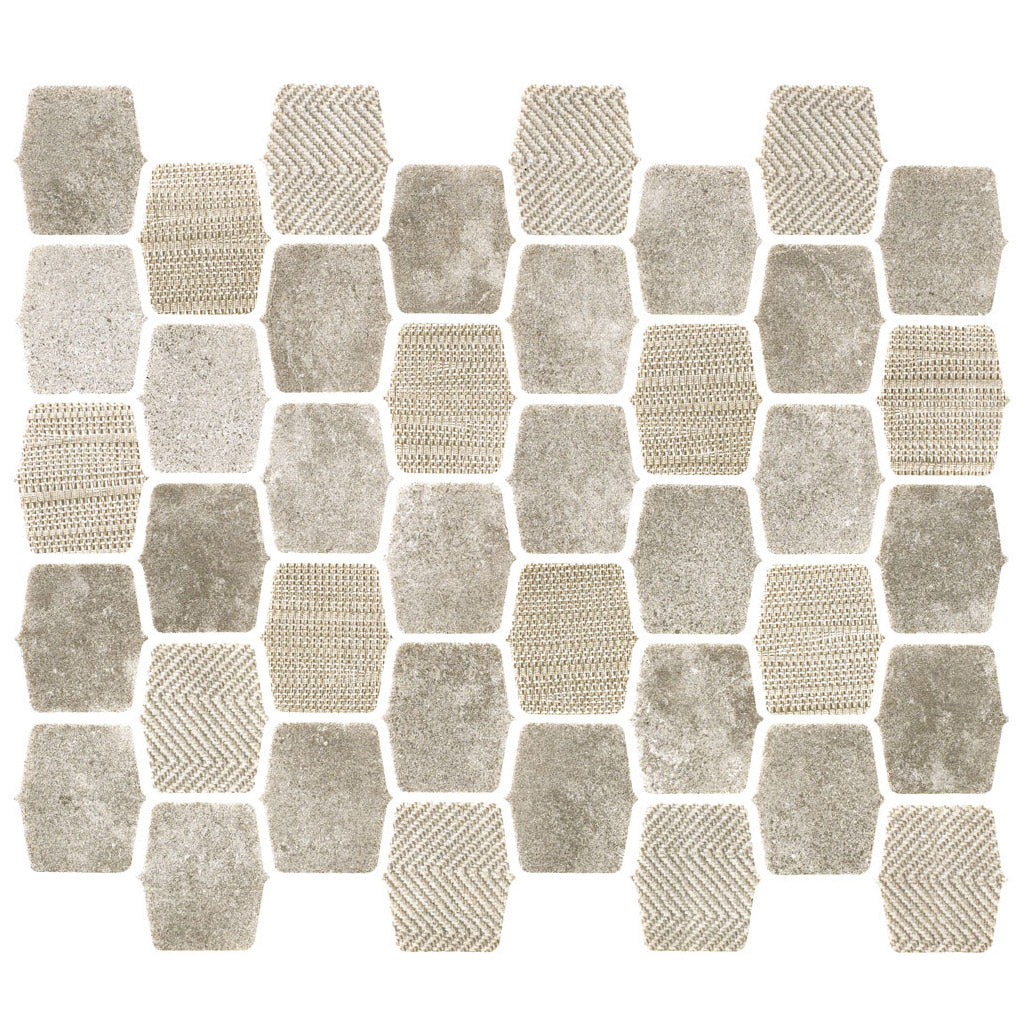 Lungarno - Organic Strands Lantern Mosaic - Light Grey — Floorzz