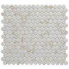 See Lungarno - Simple Stone Glass Mosaic - Oro Pennyround