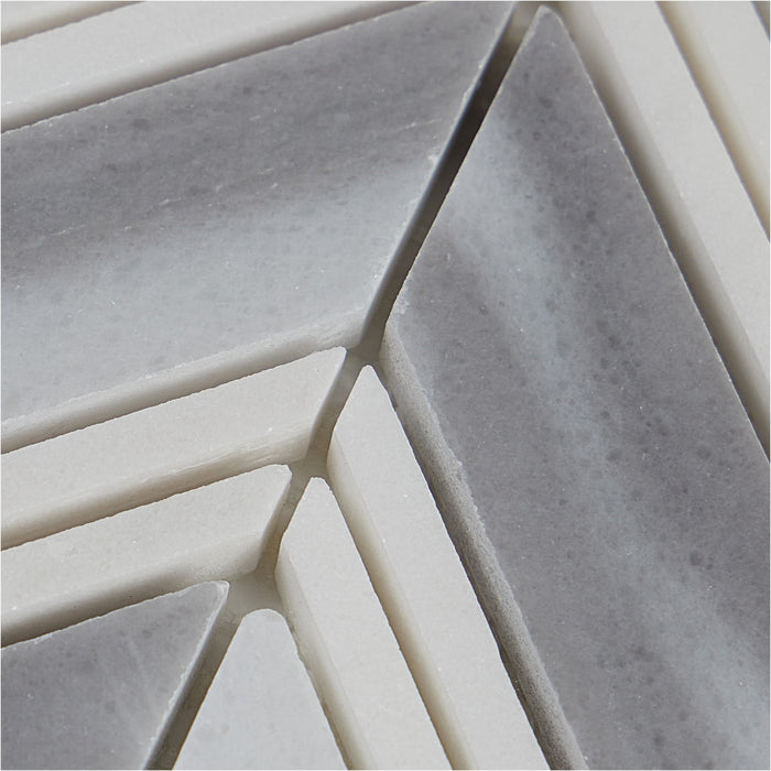 Lungarno Ceramics - Natural Elements - Skyline Chevron Mosaic Close