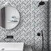 Lungarno Ceramics - Natural Elements - Skyline Chevron Mosaic Installed