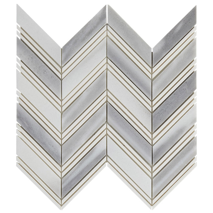 Lungarno Ceramics - Natural Elements - Skyline Chevron Mosaic