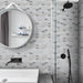 Lungarno Ceramics - Natural Elements - Snow Fall Tear Drop Mosaic Installed
