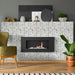 Lungarno - Simple Stone Glass Mosaic - Bianco Chevron Room Scene
