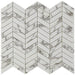 Lungarno - Simple Stone Glass Mosaic - Bianco Chevron