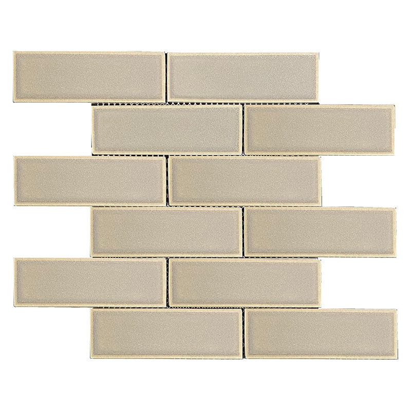 Maniscalco - Modern Edge Recycled Glass Interlock Mosaic - Mega Mist