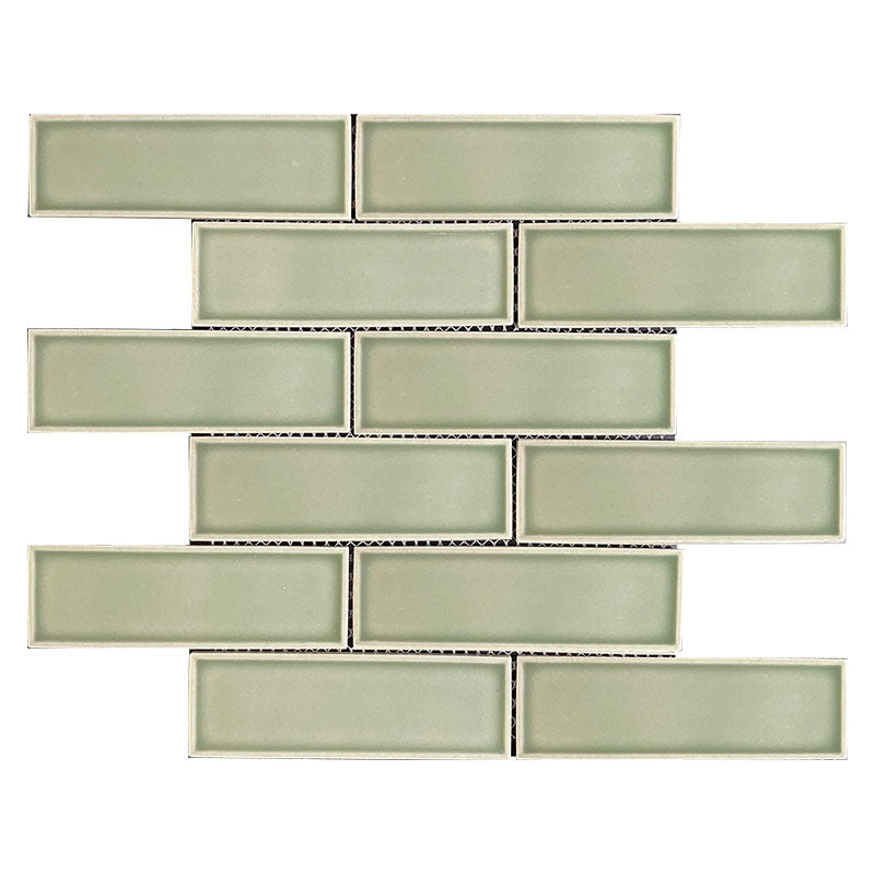 Maniscalco - Modern Edge Recycled Glass Interlock Mosaic - Urban Meadow