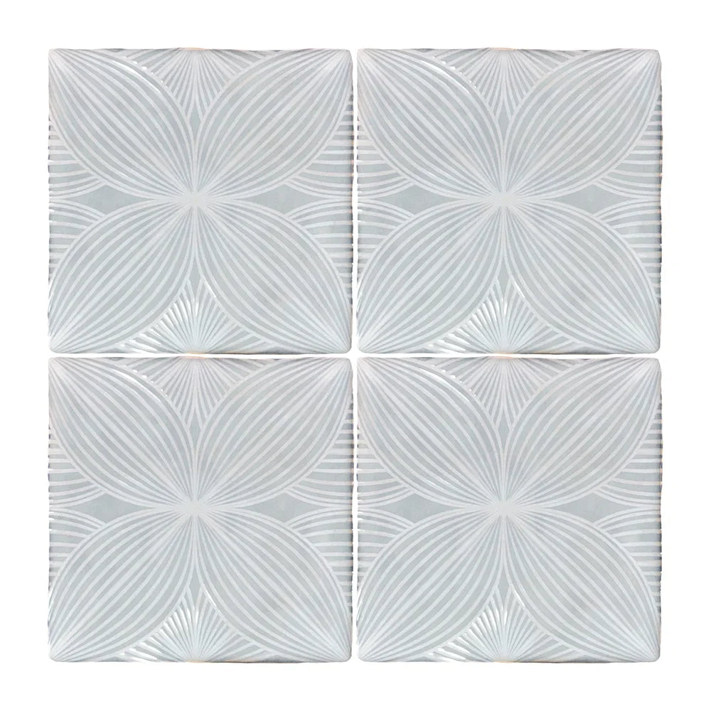 Lungarno - Melody 5 in. x 5 in. Wall Tile - Audrey Decor - Mint
