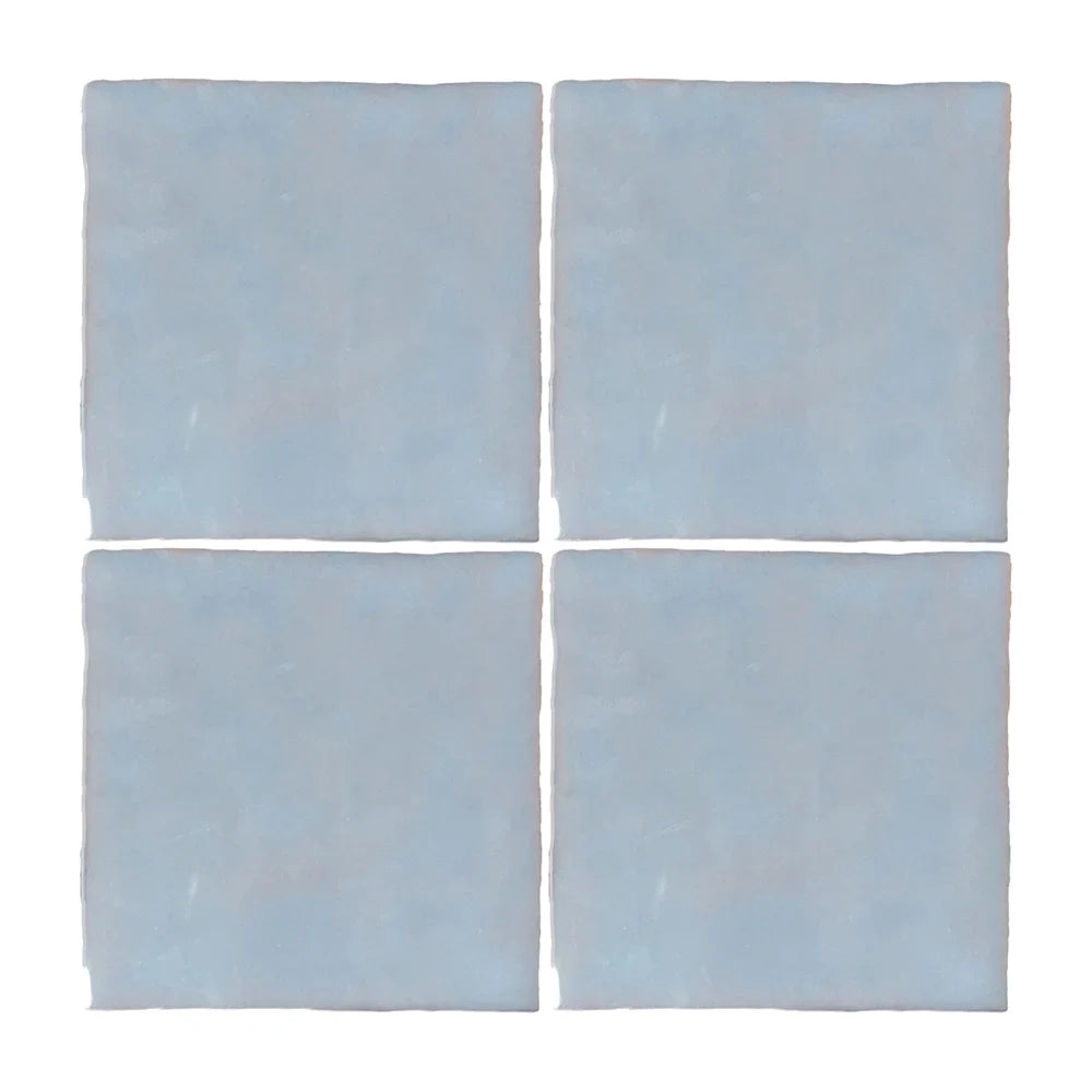 Lungarno - Melody 5 in. x 5 in. Undulated Wall Tile - Lyric Blue