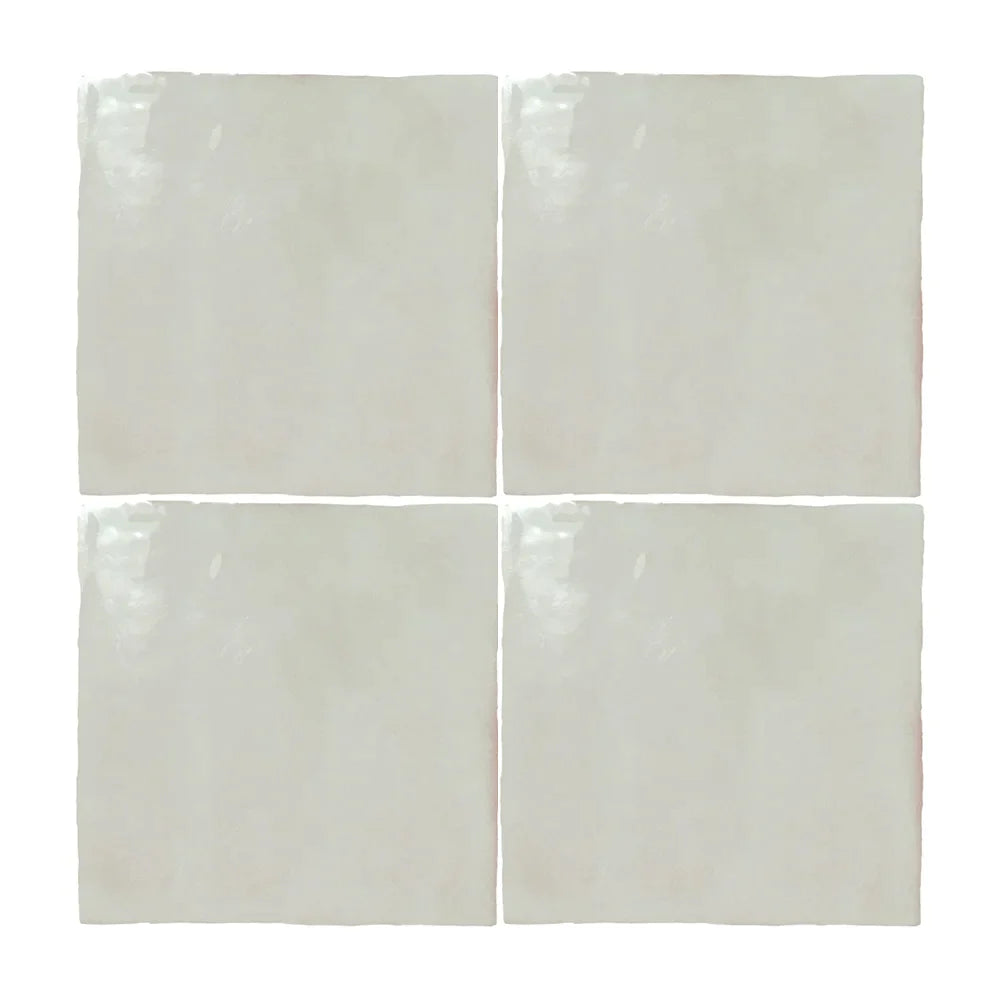 Lungarno - Melody 5 in. x 5 in. Undulated Wall Tile - Mint Grey