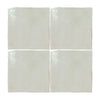 See Lungarno - Melody 5 in. x 5 in. Undulated Wall Tile - Mint Grey