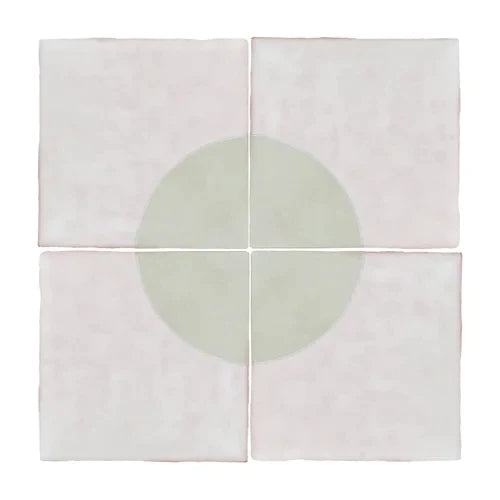 めろん Lungarno - Melody 5 in. x 5 in. Wall Tile - Chloe Decor - Mint
