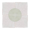 See Lungarno - Melody 5 in. x 5 in. Wall Tile - Chloe Decor - Mint Grey