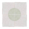 See Lungarno - Melody 5 in. x 5 in. Wall Tile - Chloe Decor - Mint Grey