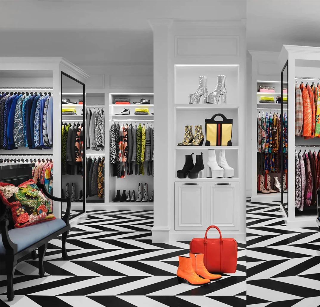 DuChateau - Martyn Lawrence Bullard Couture Chevron Collection - Black &amp; White Installed