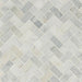 MSI - Arabescato Carrara - Herringbone Pattern Marble Mosaic - Honed